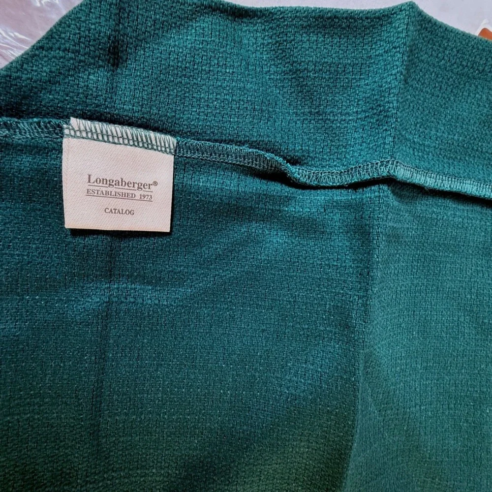 Longaberger Basket Liner Fabric Catalog Ivy Green Weave Protector Vintage‎ 85-14